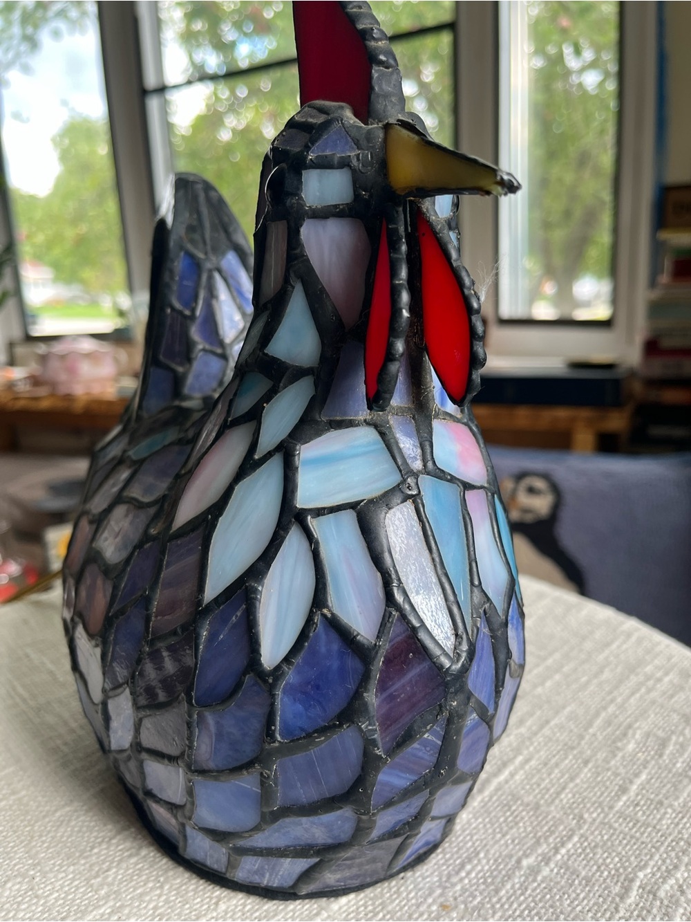 VTG Tiffany stained glass rooster - Picture 7 of 16